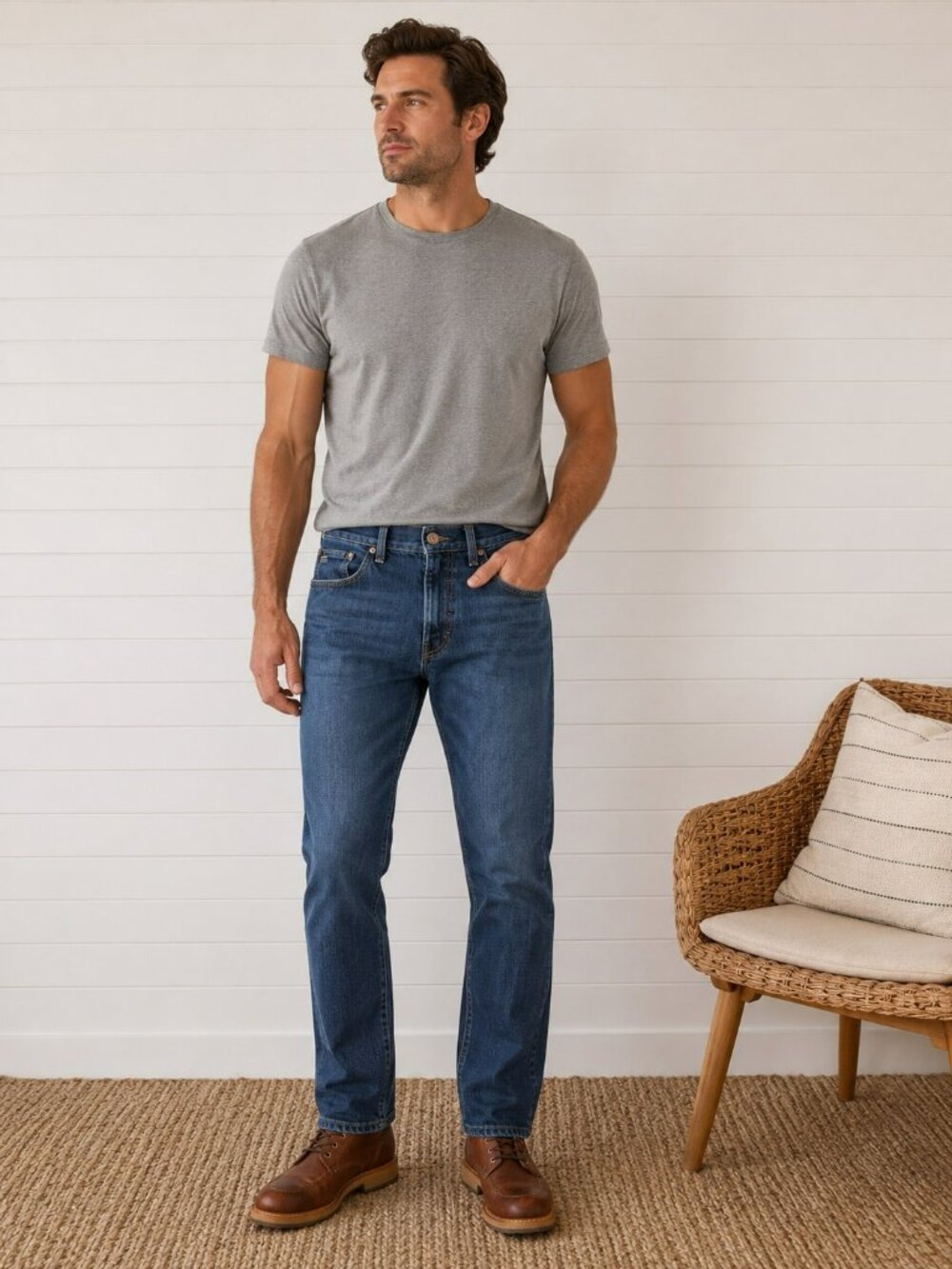 Rag & Bone Fit 2 Slim Button Fly Jeans Mens 31 Blue